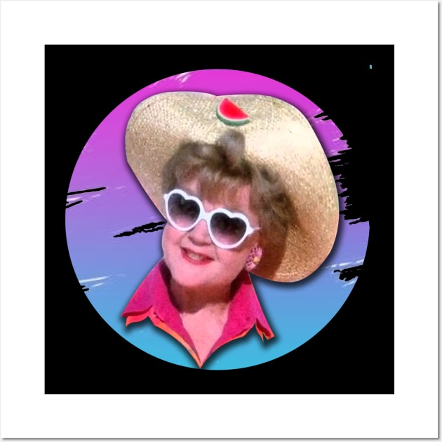 Jessica Fletcher- Retro Brush Paint Wall Art by Hursed